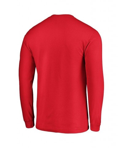 Men's Branded Red Wisconsin Badgers Campus Long Sleeve T-shirt $14.00 T-Shirts