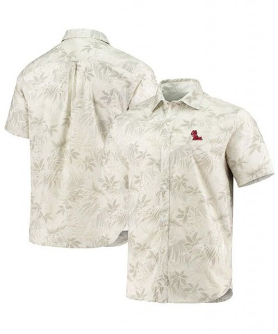 Men's Oatmeal Ole Miss Rebels Forest Fronds Button-Up Shirt $51.98 Shirts