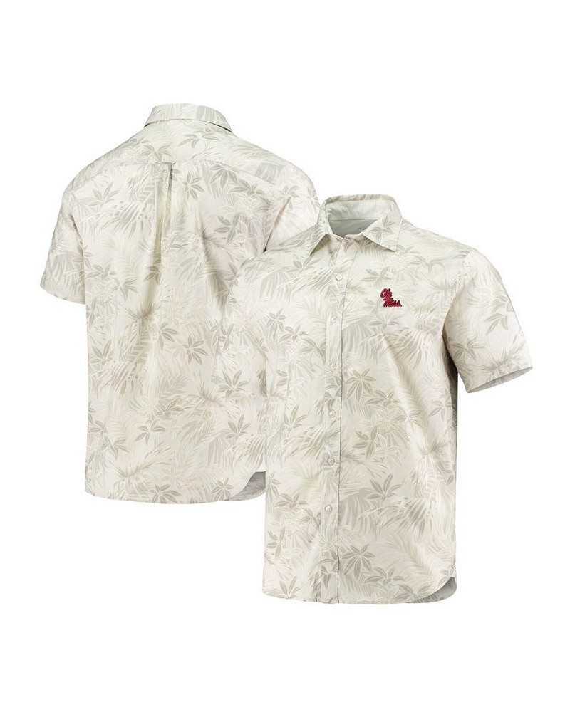 Men's Oatmeal Ole Miss Rebels Forest Fronds Button-Up Shirt $51.98 Shirts