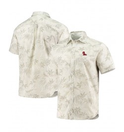 Men's Oatmeal Ole Miss Rebels Forest Fronds Button-Up Shirt $51.98 Shirts