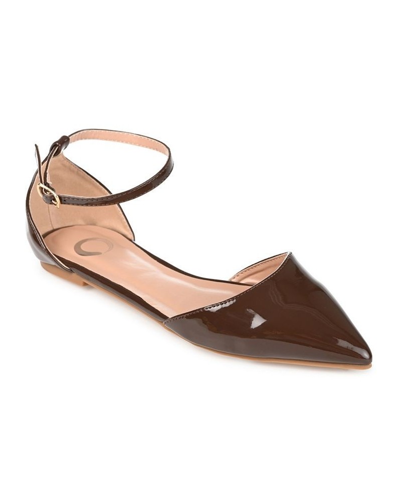 Women's Reba Flats Brown $33.60 Shoes