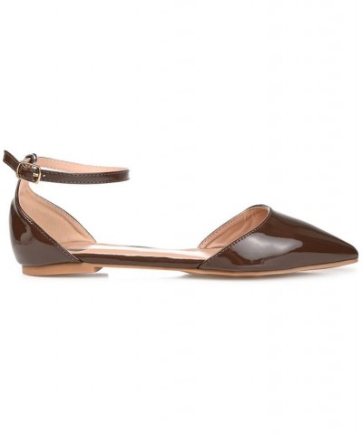 Women's Reba Flats Brown $33.60 Shoes