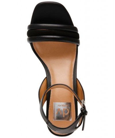 Women's Fleck Two-Piece Ankle-Strap City Sandals Black $42.66 Shoes