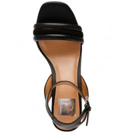 Women's Fleck Two-Piece Ankle-Strap City Sandals Black $42.66 Shoes