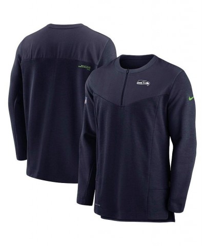 Men's College Navy Seattle Seahawks Sideline Half-Zip UV Performance Jacket $48.00 Jackets