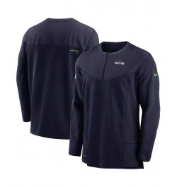 Men's College Navy Seattle Seahawks Sideline Half-Zip UV Performance Jacket $48.00 Jackets