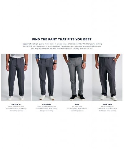 Men's Premium No Iron Khaki Slim-Fit Flat Front Pants Blue $23.10 Pants