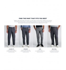 Men's Premium No Iron Khaki Slim-Fit Flat Front Pants Blue $23.10 Pants