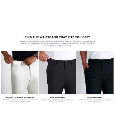 Men's Premium No Iron Khaki Slim-Fit Flat Front Pants Blue $23.10 Pants