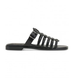 Lemenda Slip-On Flat Fisherman Sandals Black $47.96 Shoes