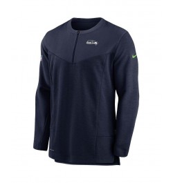 Men's College Navy Seattle Seahawks Sideline Half-Zip UV Performance Jacket $48.00 Jackets