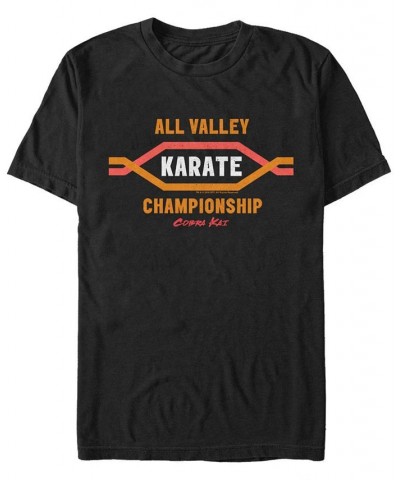 Cobra Kai Sony Men's All Valley Champion Short Sleeve T-Shirt Black $15.75 T-Shirts