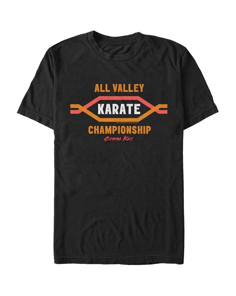 Cobra Kai Sony Men's All Valley Champion Short Sleeve T-Shirt Black $15.75 T-Shirts