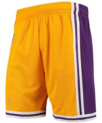 Men's Gold-Tone Los Angeles Lakers Hardwood Classics Team Swingman Shorts $28.70 Shorts