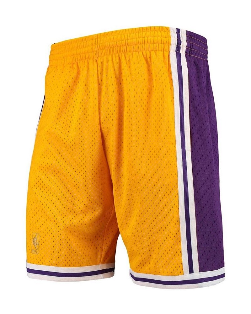 Men's Gold-Tone Los Angeles Lakers Hardwood Classics Team Swingman Shorts $28.70 Shorts