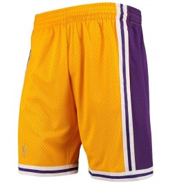 Men's Gold-Tone Los Angeles Lakers Hardwood Classics Team Swingman Shorts $28.70 Shorts