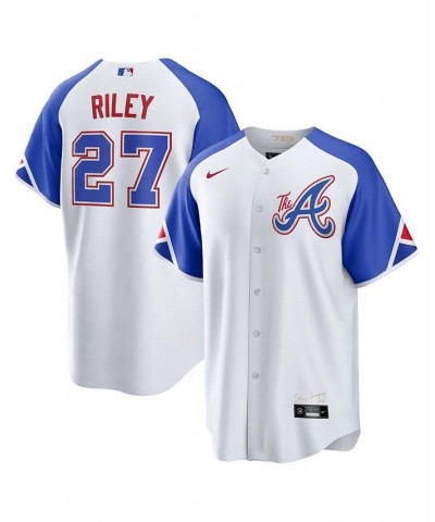 Men's Austin Riley White Atlanta Braves 2023 City Connect Replica Player Jersey $68.00 Jersey