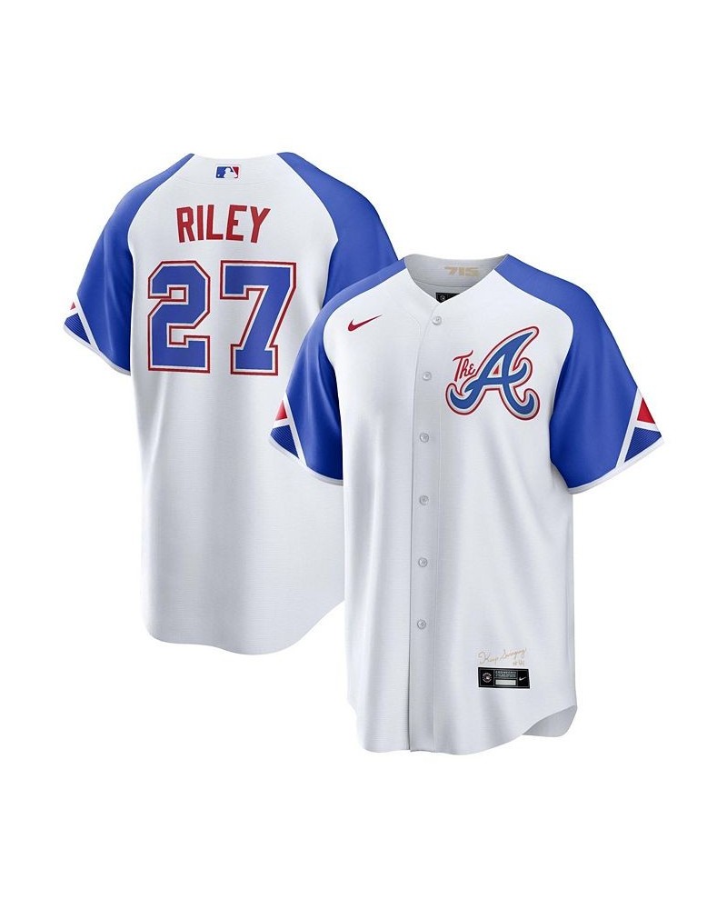 Men's Austin Riley White Atlanta Braves 2023 City Connect Replica Player Jersey $68.00 Jersey