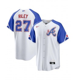 Men's Austin Riley White Atlanta Braves 2023 City Connect Replica Player Jersey $68.00 Jersey