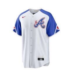 Men's Austin Riley White Atlanta Braves 2023 City Connect Replica Player Jersey $68.00 Jersey