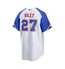 Men's Austin Riley White Atlanta Braves 2023 City Connect Replica Player Jersey $68.00 Jersey