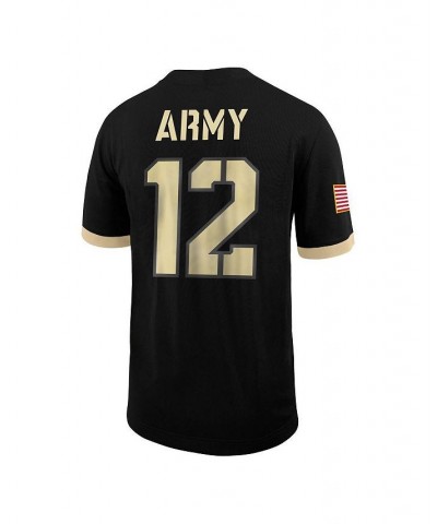 Men's 12 Black Army Black Knights Untouchable Football Jersey $44.85 Jersey