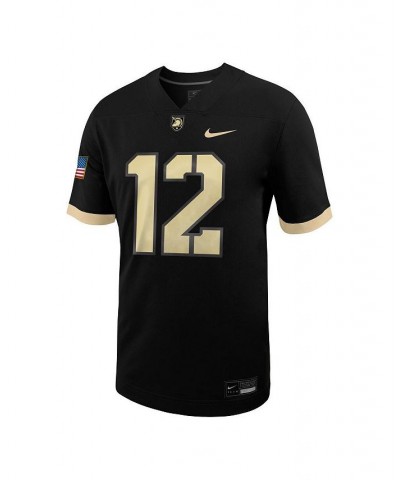 Men's 12 Black Army Black Knights Untouchable Football Jersey $44.85 Jersey