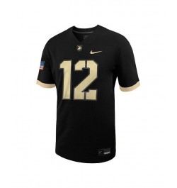 Men's 12 Black Army Black Knights Untouchable Football Jersey $44.85 Jersey