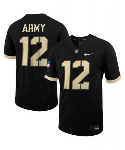 Men's 12 Black Army Black Knights Untouchable Football Jersey $44.85 Jersey