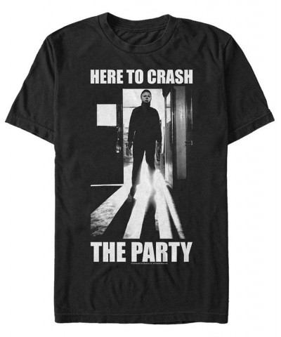 Halloween 2 Men's Michael Myers Here To Crash the Party Short Sleeve T-Shirt Black $20.64 T-Shirts