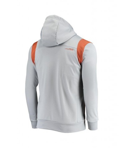 Men's Gray Texas Longhorns 2021 Sideline Performance Full-Zip Hoodie $42.34 Sweatshirt