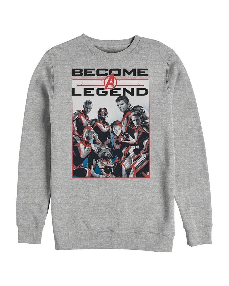 Marvel Men's Avengers Endgame Become a Legend, Crewneck Fleece Gray $30.79 Sweatshirt