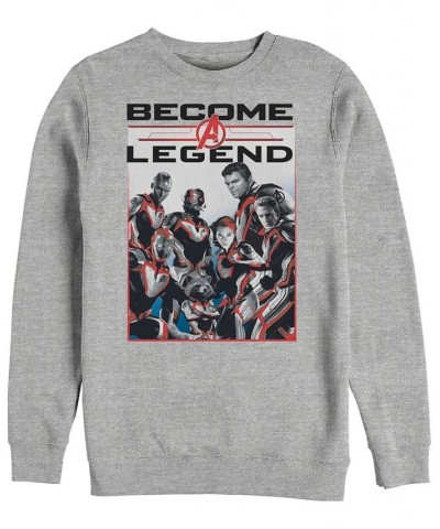 Marvel Men's Avengers Endgame Become a Legend, Crewneck Fleece Gray $30.79 Sweatshirt