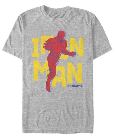 Marvel Men's Avengers Endgame Iron Man Pop Art, Short Sleeve T-shirt Gray $19.24 T-Shirts