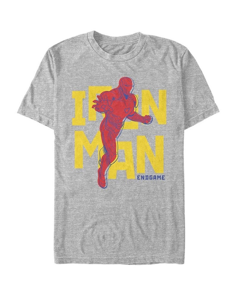 Marvel Men's Avengers Endgame Iron Man Pop Art, Short Sleeve T-shirt Gray $19.24 T-Shirts