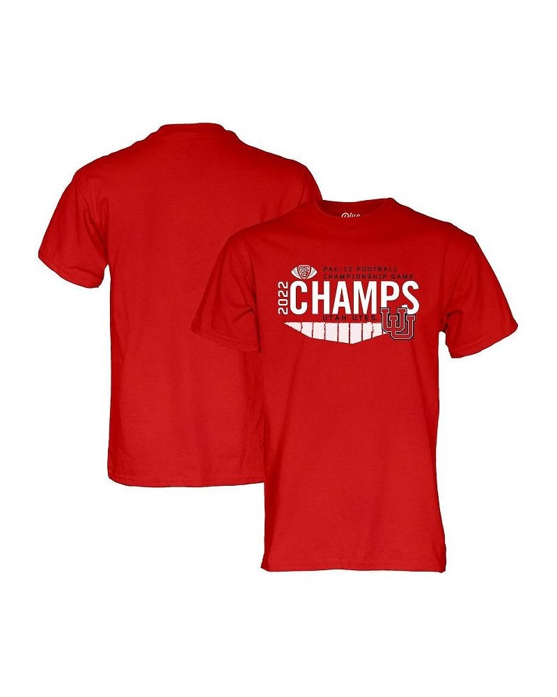 Men's Red Utah Utes 2022 PAC-12 Football Conference Champions Locker Room T-shirt $18.00 T-Shirts