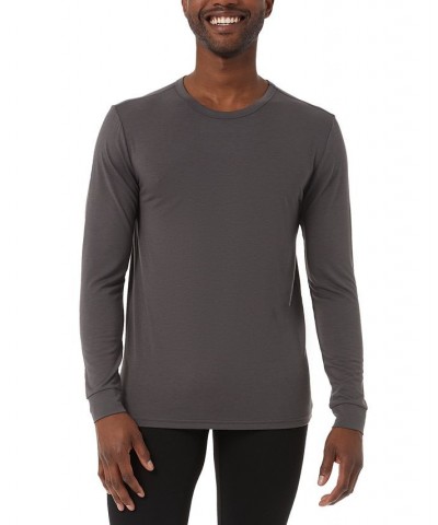 Men's Heat Plus Long-Sleeve Thermal Shirt Gray $11.41 Undershirt