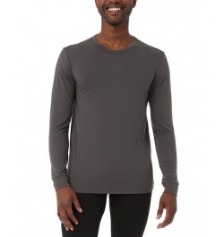 Men's Heat Plus Long-Sleeve Thermal Shirt Gray $11.41 Undershirt