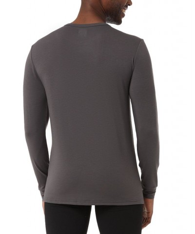 Men's Heat Plus Long-Sleeve Thermal Shirt Gray $11.41 Undershirt