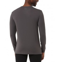 Men's Heat Plus Long-Sleeve Thermal Shirt Gray $11.41 Undershirt