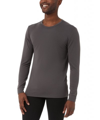 Men's Heat Plus Long-Sleeve Thermal Shirt Gray $11.41 Undershirt