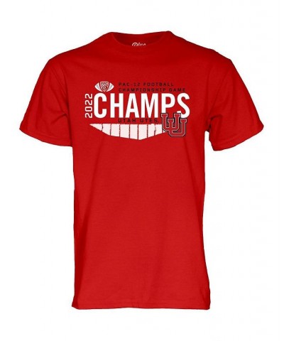 Men's Red Utah Utes 2022 PAC-12 Football Conference Champions Locker Room T-shirt $18.00 T-Shirts