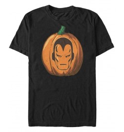 Marvel Men's Iron Man Mask Carved Pumpkin Short Sleeve T-Shirt Black $17.84 T-Shirts