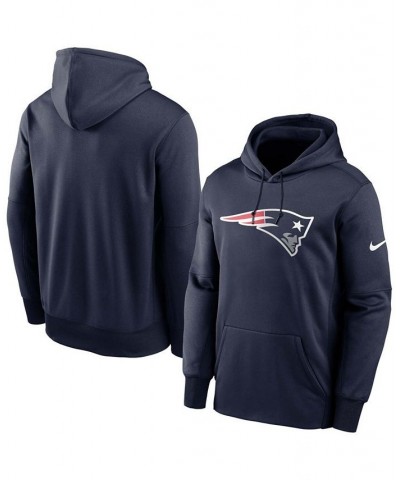 Men's Navy New England Patriots Fan Gear Primary Logo Performance Pullover Hoodie $34.00 Sweatshirt