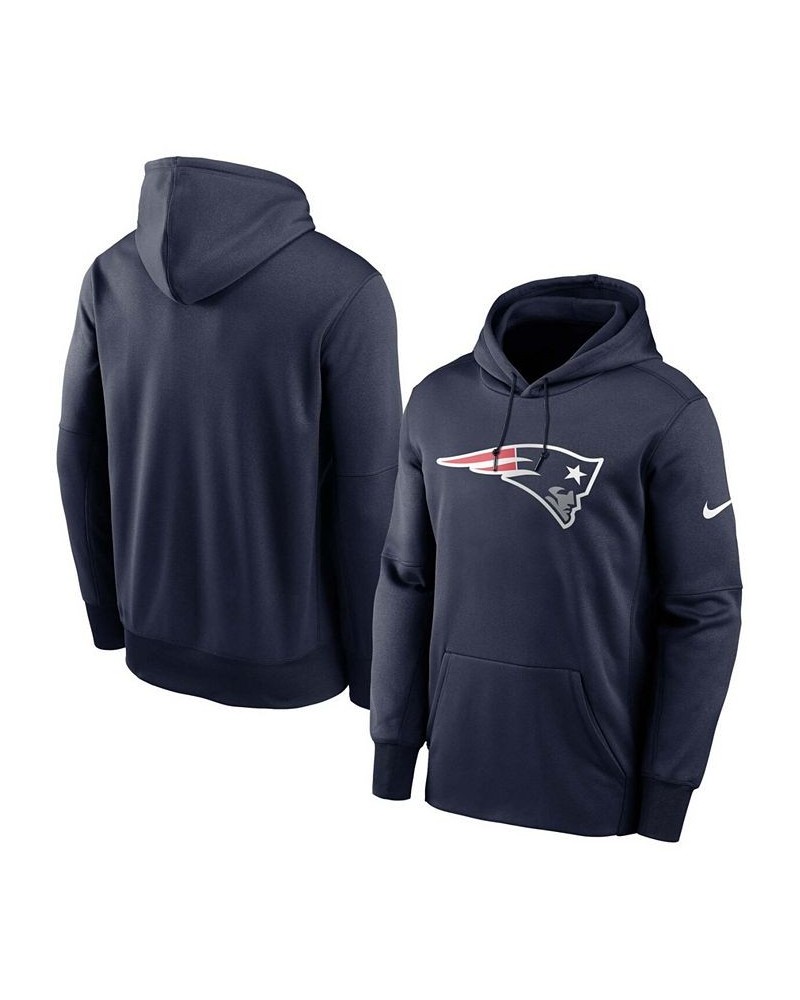 Men's Navy New England Patriots Fan Gear Primary Logo Performance Pullover Hoodie $34.00 Sweatshirt