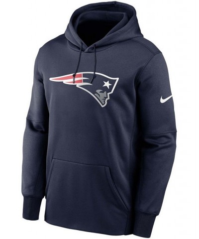 Men's Navy New England Patriots Fan Gear Primary Logo Performance Pullover Hoodie $34.00 Sweatshirt