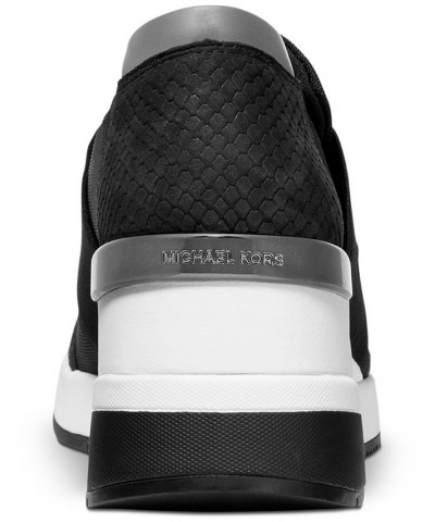 Women's Felix Signature Logo Bubble Trainer Sneakers Black $44.69 Shoes