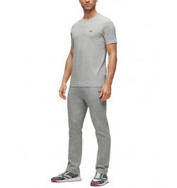 BOSS Men's Cotton-Jersey Regular-Fit T-shirt with Logo Prints Gray $36.08 T-Shirts