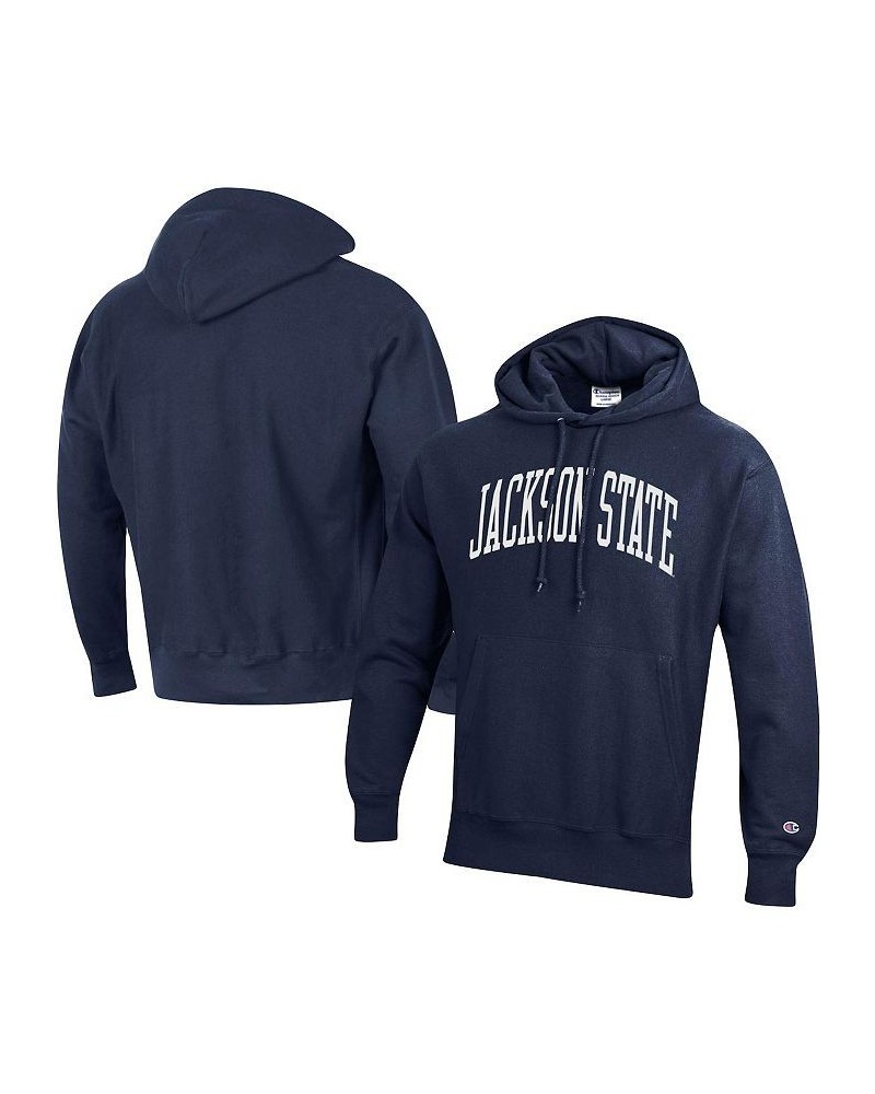 Men's Navy Jackson State Tigers Tall Arch Pullover Hoodie $42.75 Sweatshirt