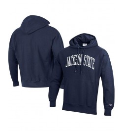 Men's Navy Jackson State Tigers Tall Arch Pullover Hoodie $42.75 Sweatshirt